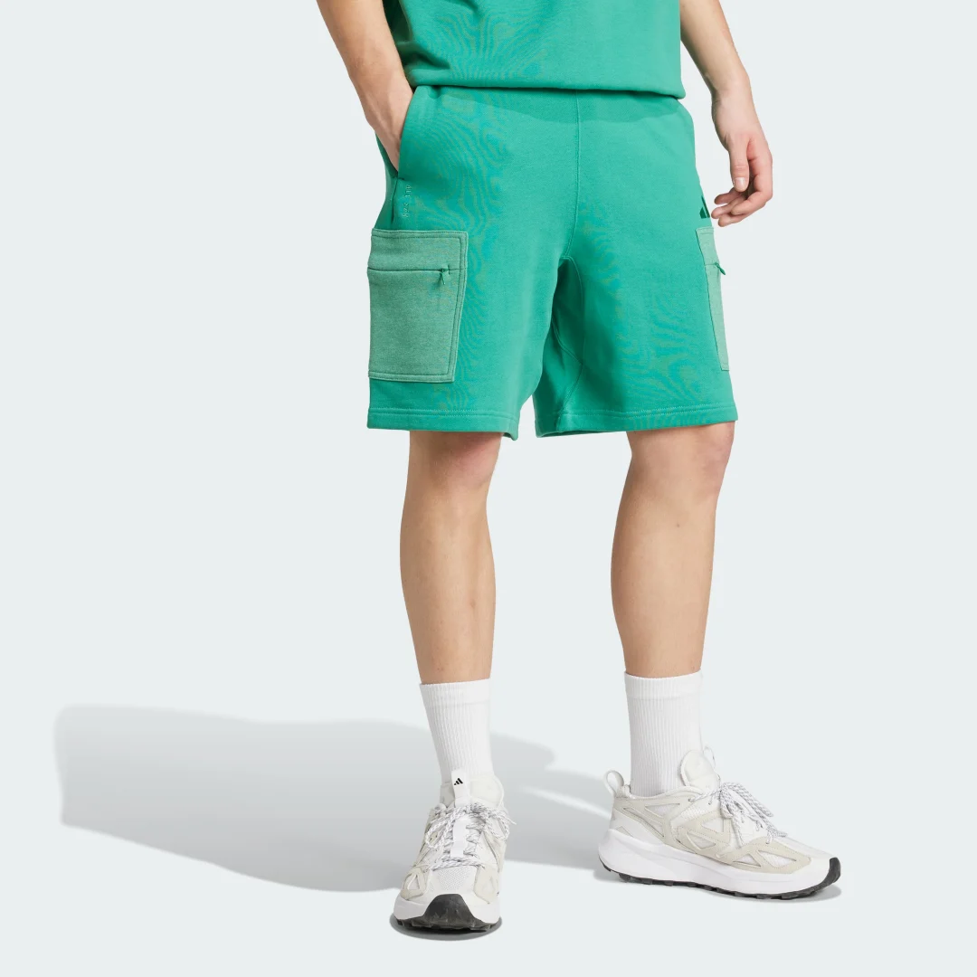 Detalle de Pantalón corto ALL SZN French Terry Colorblock de Adidas – verde