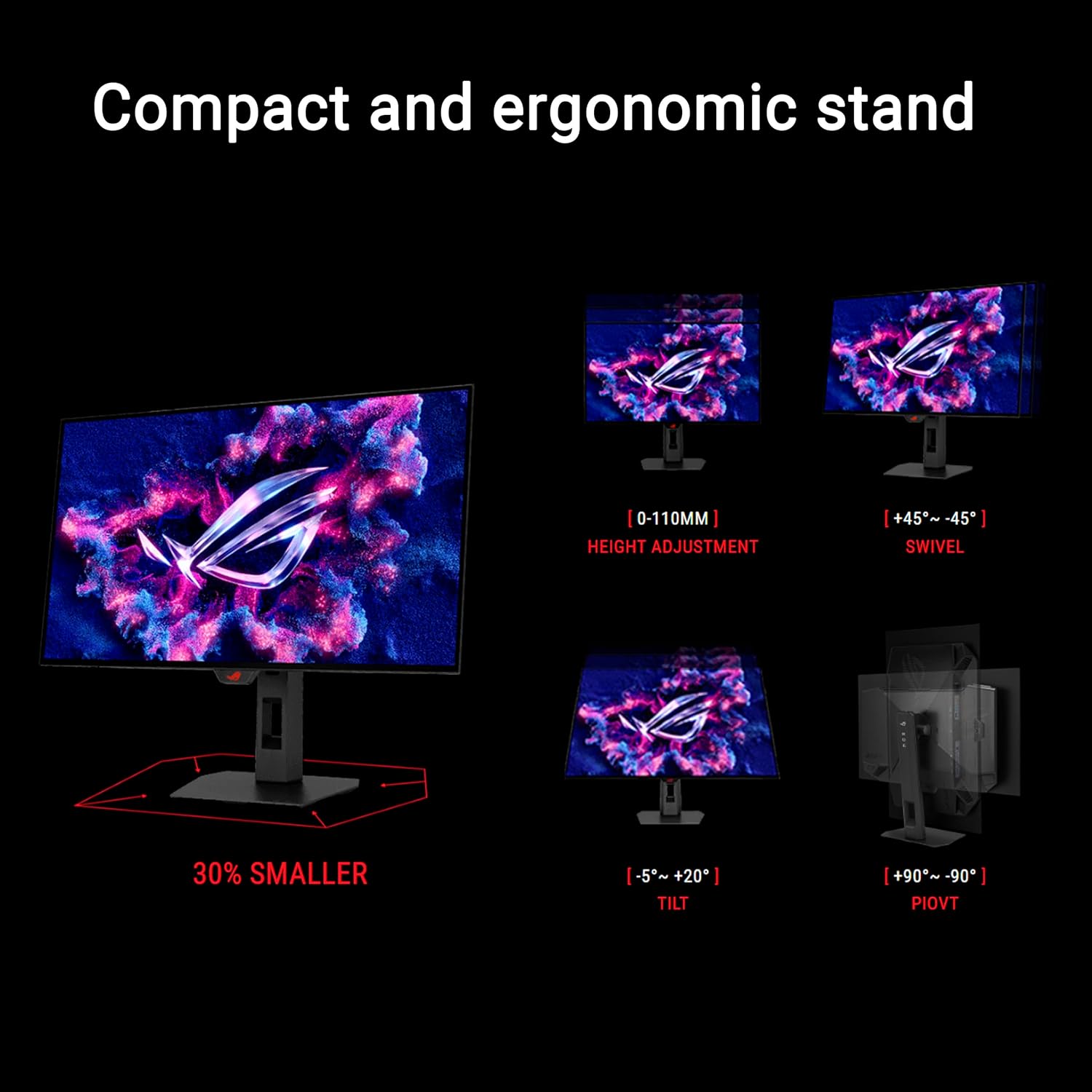 Thumbnail 6 de ASUS ROG Strix 27-Inch OLED Monitor (XG27AQWMG) — 1440p, 280 Hz, TrueBlack OLED