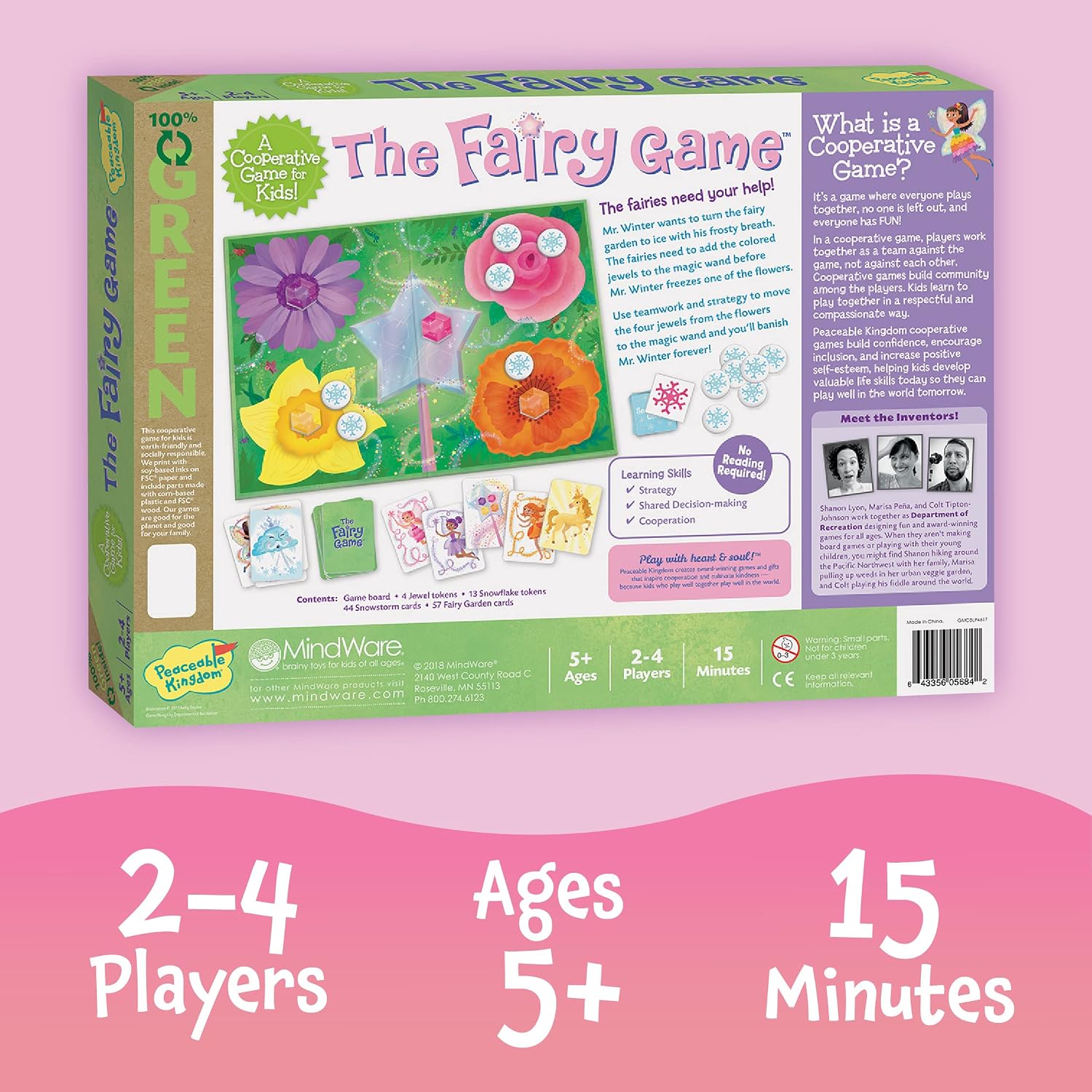 Detalle 1 de MindWare Peaceable Kingdom フェアリーゲーム GMC8 子ども向け協力型ボードゲーム