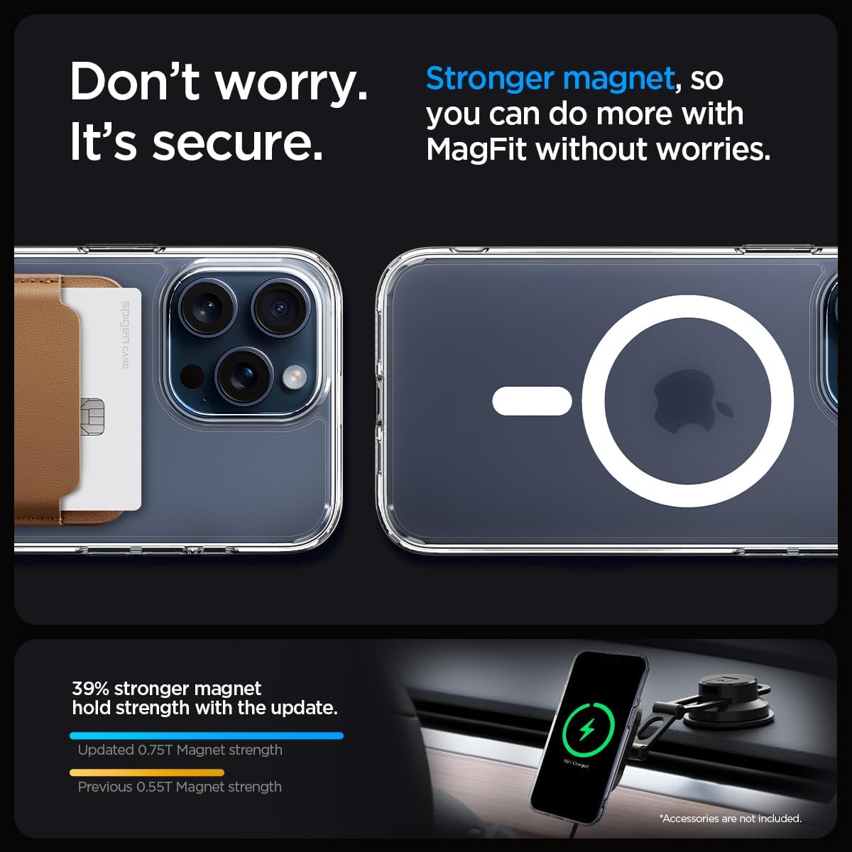 Detalle de Spigen Ultra Hybrid MagFit pour iPhone 15 Pro Max (semi-transparent) – Coque Frost Clair