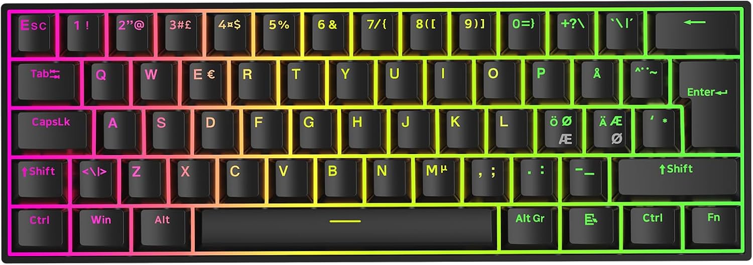 Detalle de MCHOSE Ace 60 Hall-Effekt 8000Hz Rapid Trigger – 60% Gaming-Tastatur mit Magnet-Switch