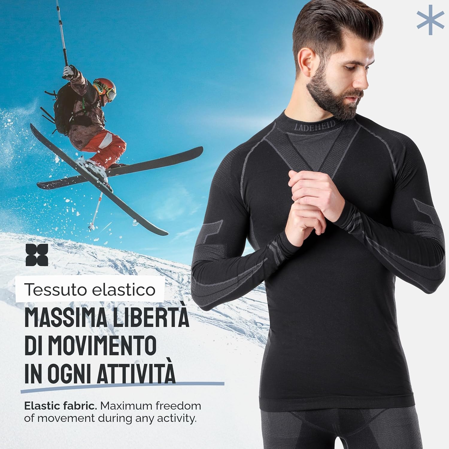 Detalle 1 de Ladeheid LAGI003 Maglia e Calzamaglia Termiche Uomo