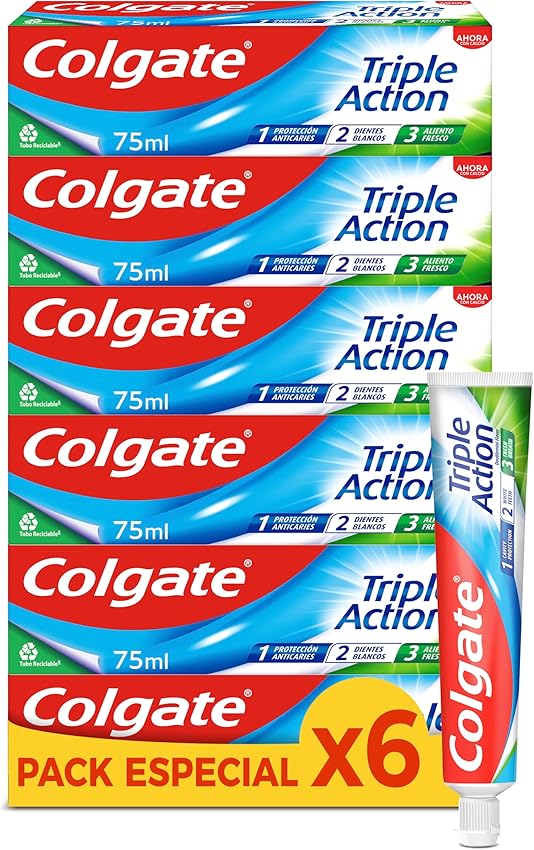 Colgate Triple Action Pasta de dientes 75 ml pack 6