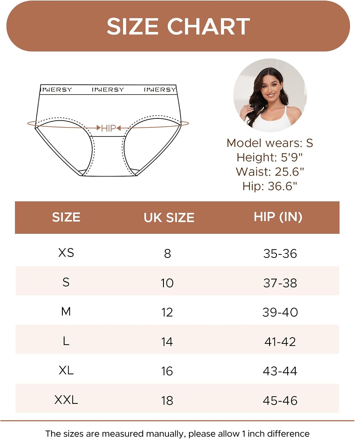 Thumbnail 5 de Innersy Women’s Cotton Knicker Briefs (Mid/Low Rise) – Pack of 6
