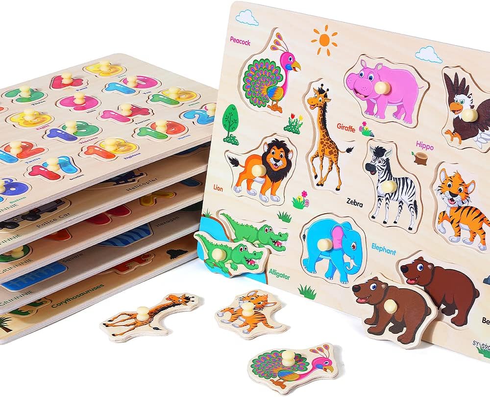 Thumbnail 5 de GRINNNIE Wooden Peg Puzzle 6 Pack 🧩