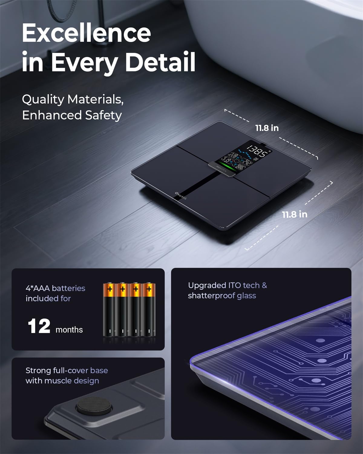 Detalle de Ovutek Smart Scale with 5.3-Inch Display