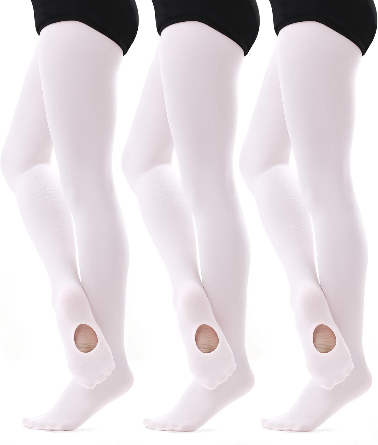 DUCMODA collant de danse 2-en-1 convertible pour filles (ballet / jazz)