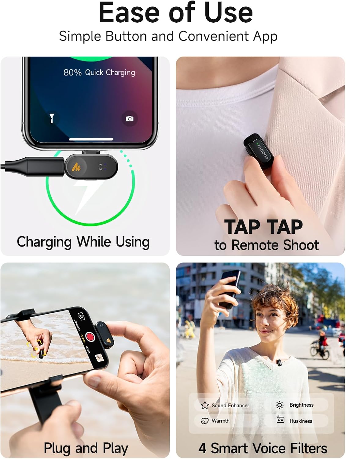Thumbnail 5 de MAONO Wave T1 mini - PC2 USB-C wireless lavalier microphone with 4-stage noise reduction