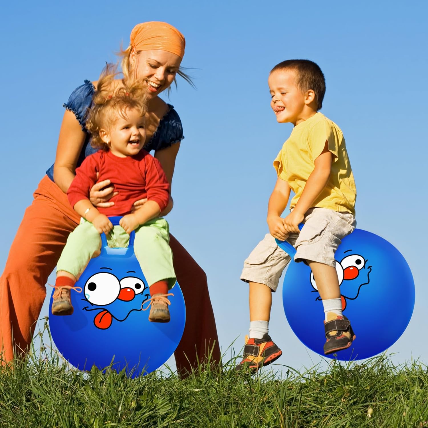 Detalle de INPODAK Space Hopper 18-inch hopper ball with handle for kids (age 3–6)