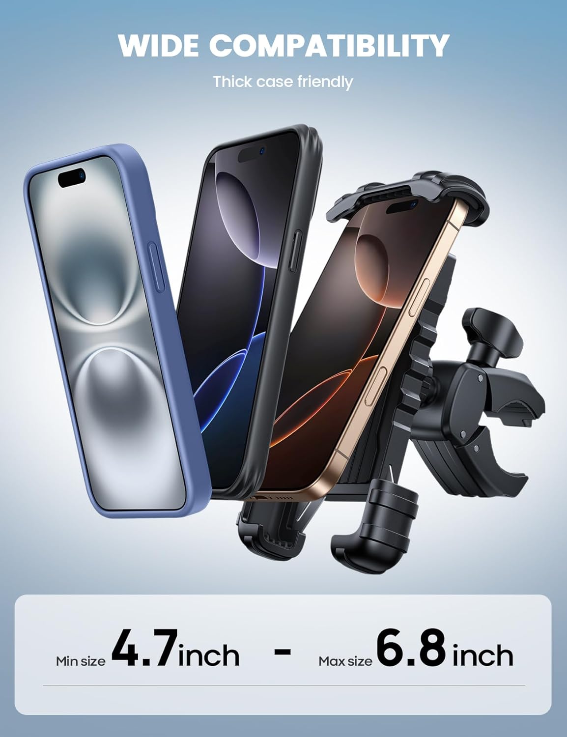Thumbnail 4 de Lamicall Bike Phone Holder Mount — Lockable & Rotating