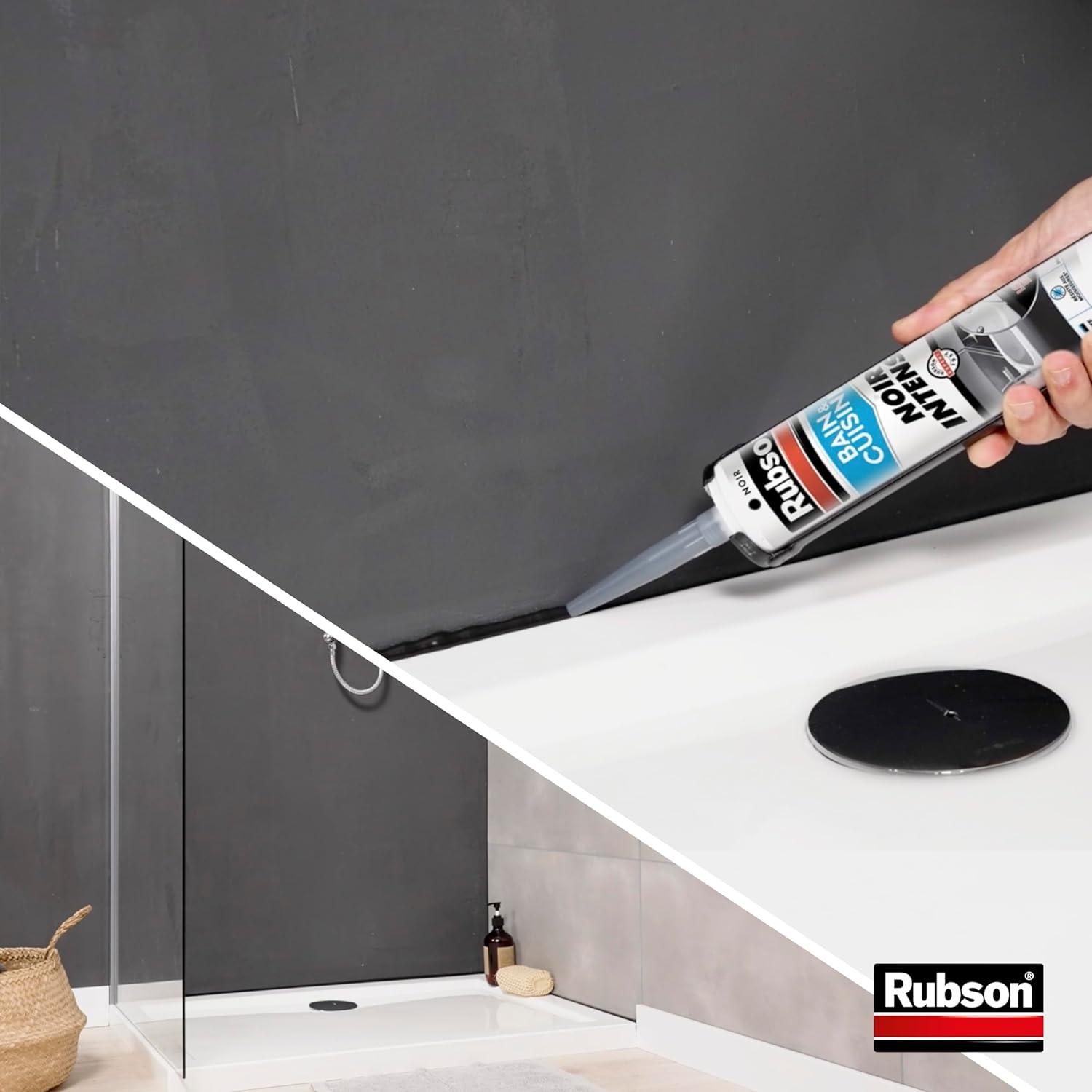 Thumbnail 4 de Rubson Mastic Bain & Cuisine Noir Intense 280 ml — joint silicone multi-matériaux renforcé et antifongique