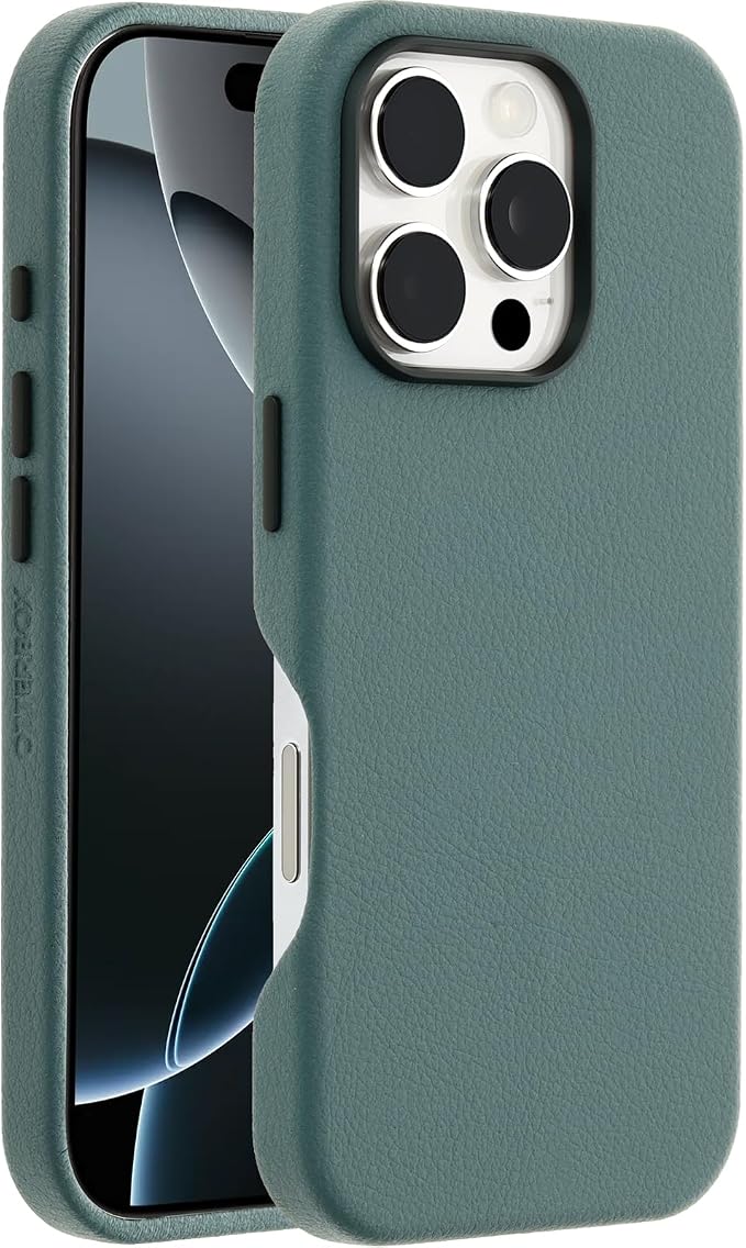 Detalle de Otterbox Symmetry Cactus Leather MagSafe para iPhone 16 Pro