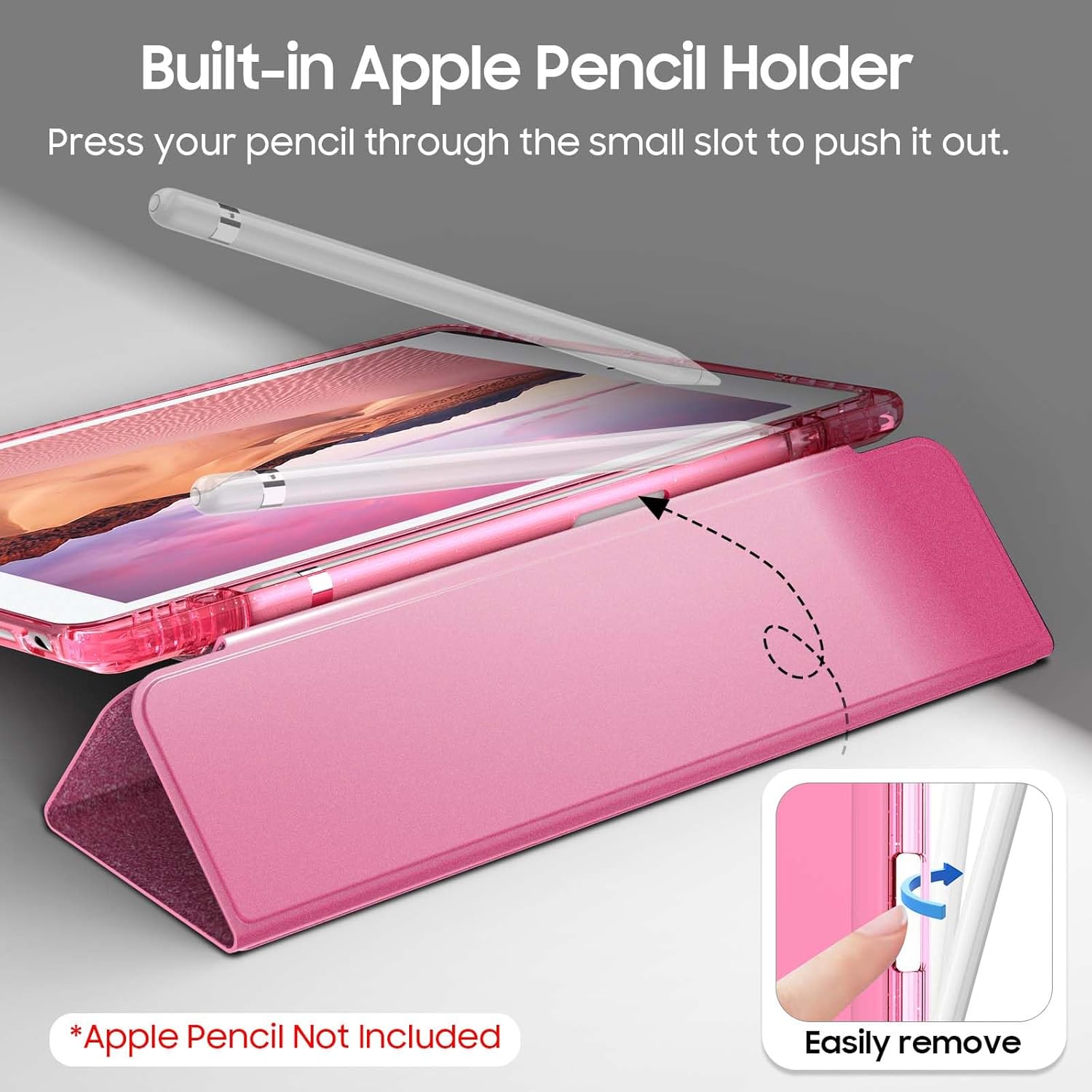 Thumbnail 5 de FINTIE Glitter Case for iPad 9th Gen 10.2" ⌘ Pink