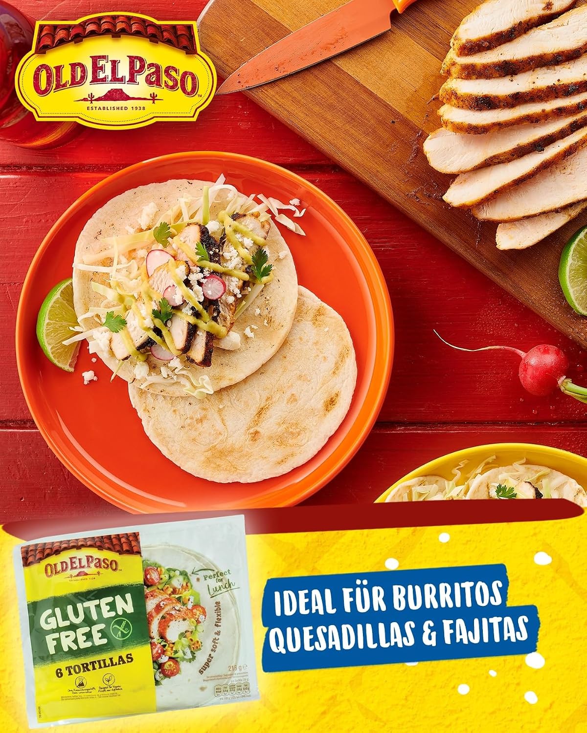 Detalle de Old El Paso Tortillas 216 g glutenfrei 🌮