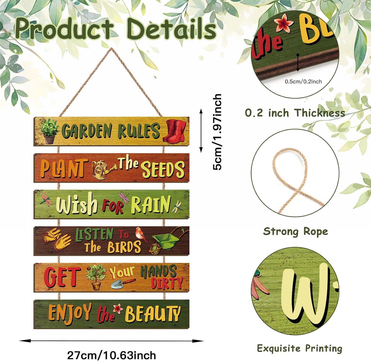 Thumbnail 6 de CHDITB Vintage Garden Rules Plaque Set
