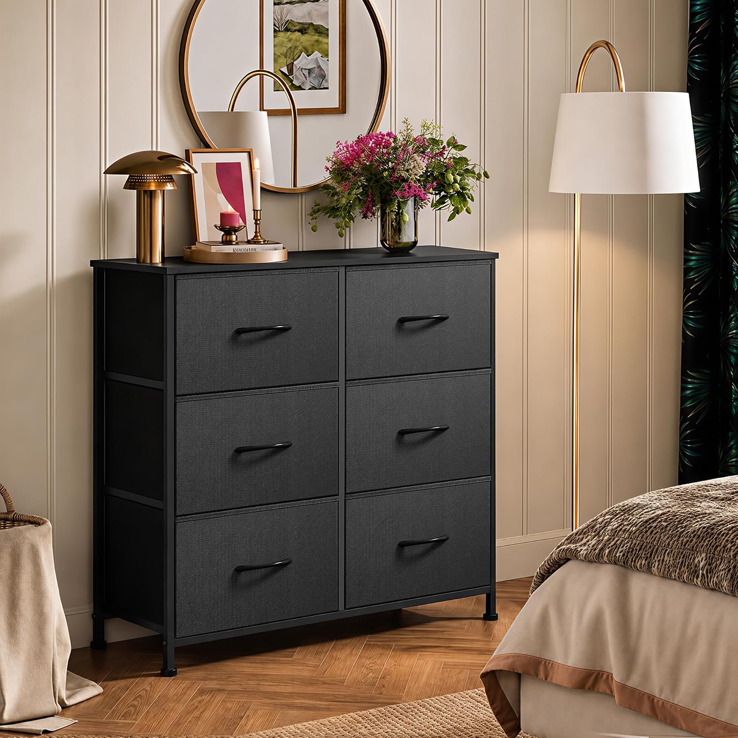 Thumbnail 3 de WLIVE Fabric Dresser with 6 Drawers