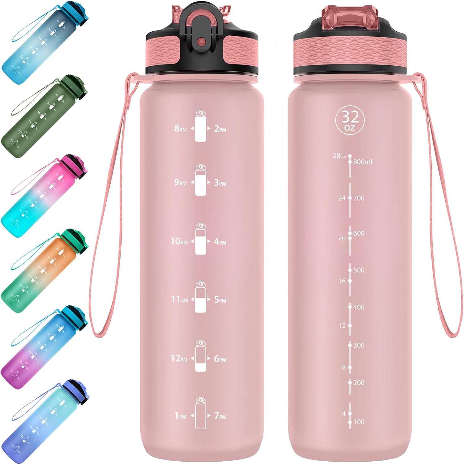 Detalle de EYQ 1L Water Bottle with Straw