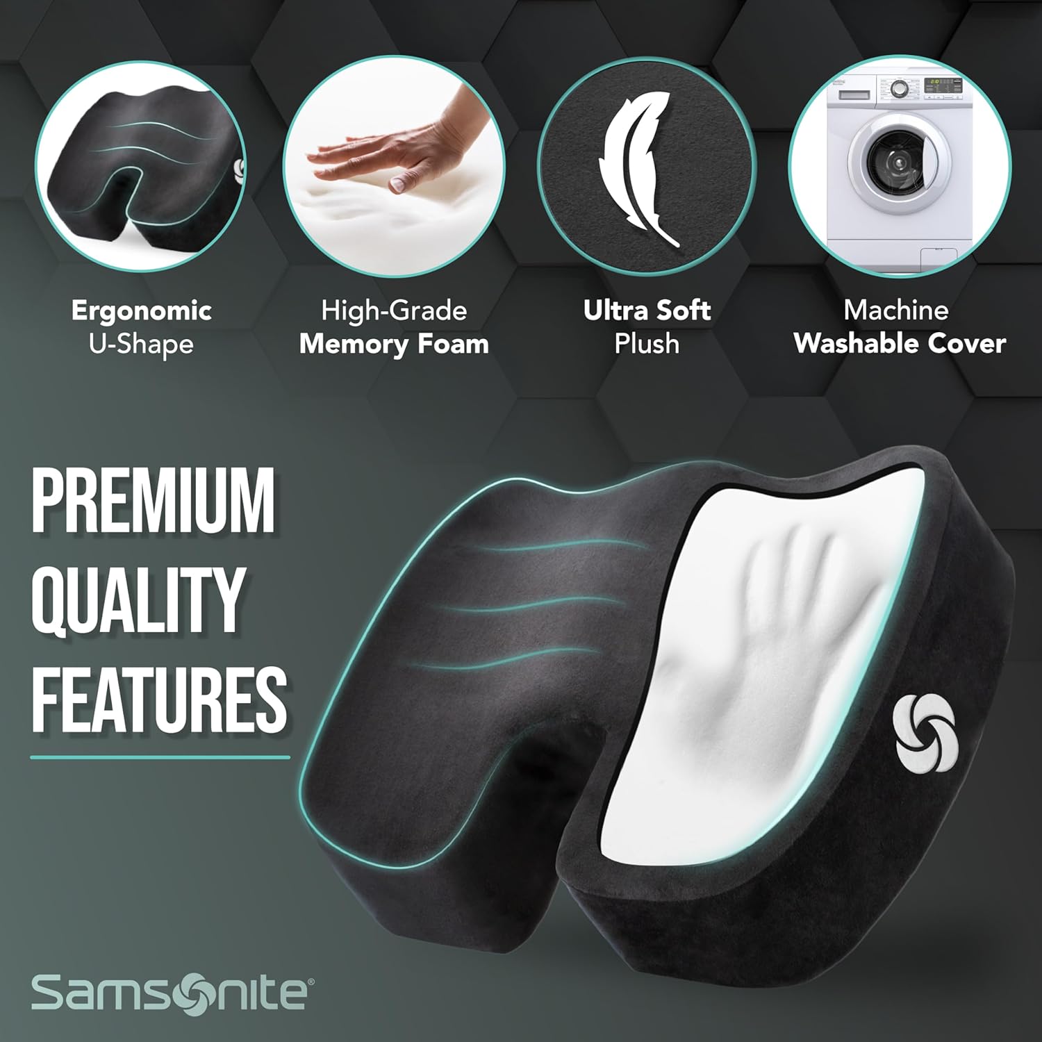 Detalle 1 de Samsonite Memory Foam Seat Cushion