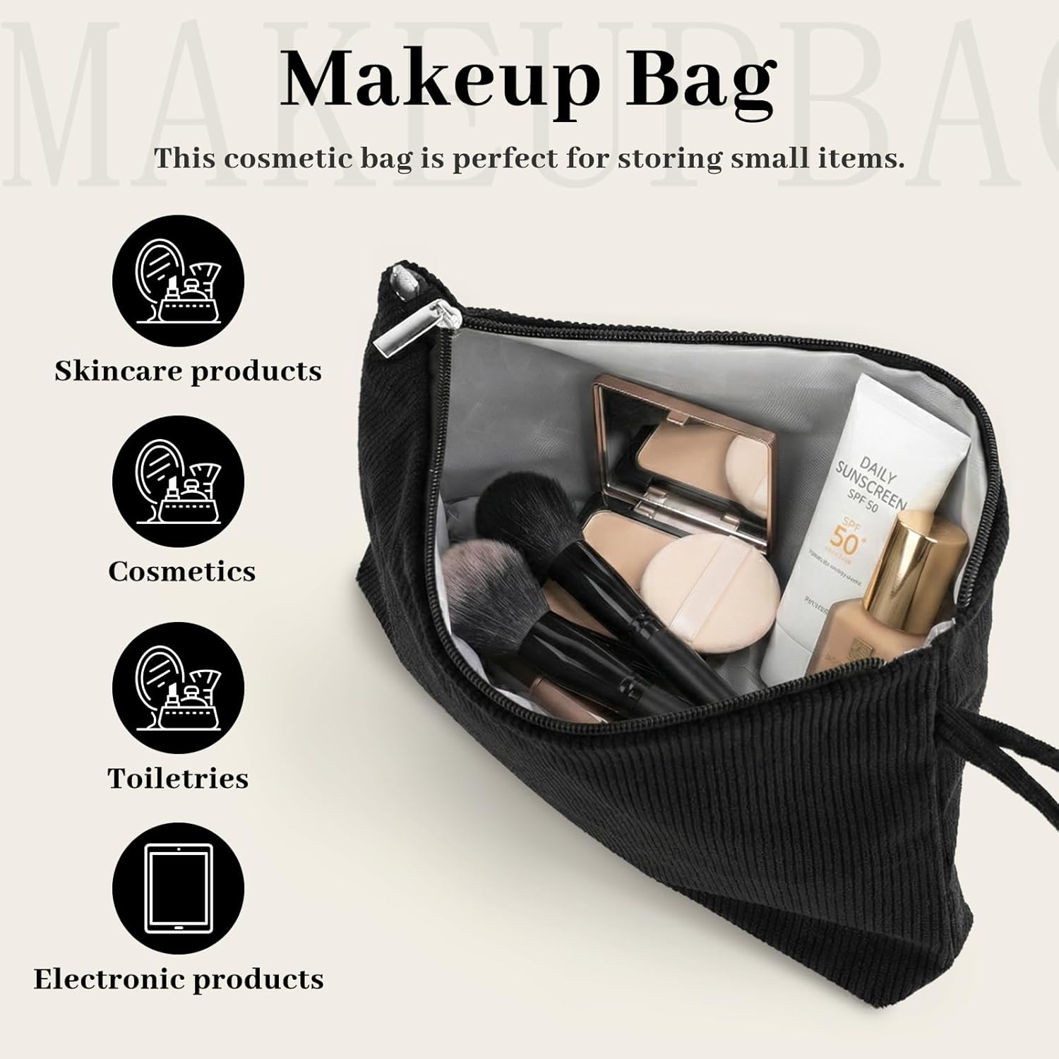 Thumbnail 4 de NADSSJL Cord Tasche Damen – Große Tote mit 17-Zoll- Laptopfach, 28 L