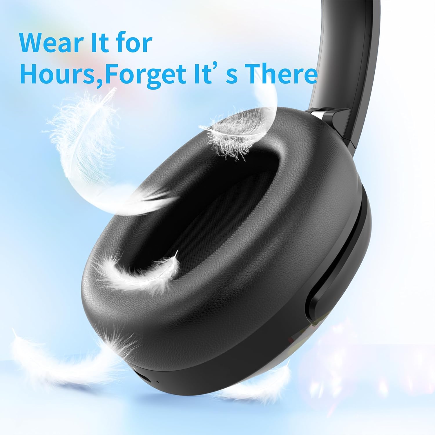 Thumbnail 2 de Rebocico Active Noise Cancelling Headphones with Bluetooth 5.3 (Over-Ear, 120h) – Black