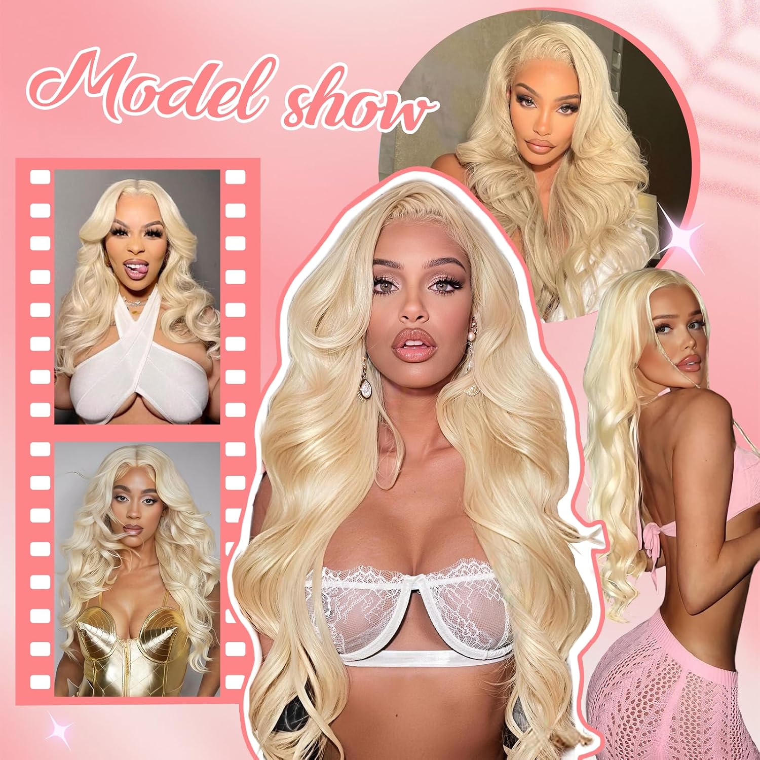 Detalle de VERAVER 30 Inch 613 Lace Front Wig with 13x6 HD Swiss Lace, Body Wave, 200% Density, Pre Plucked (Human Hair)
