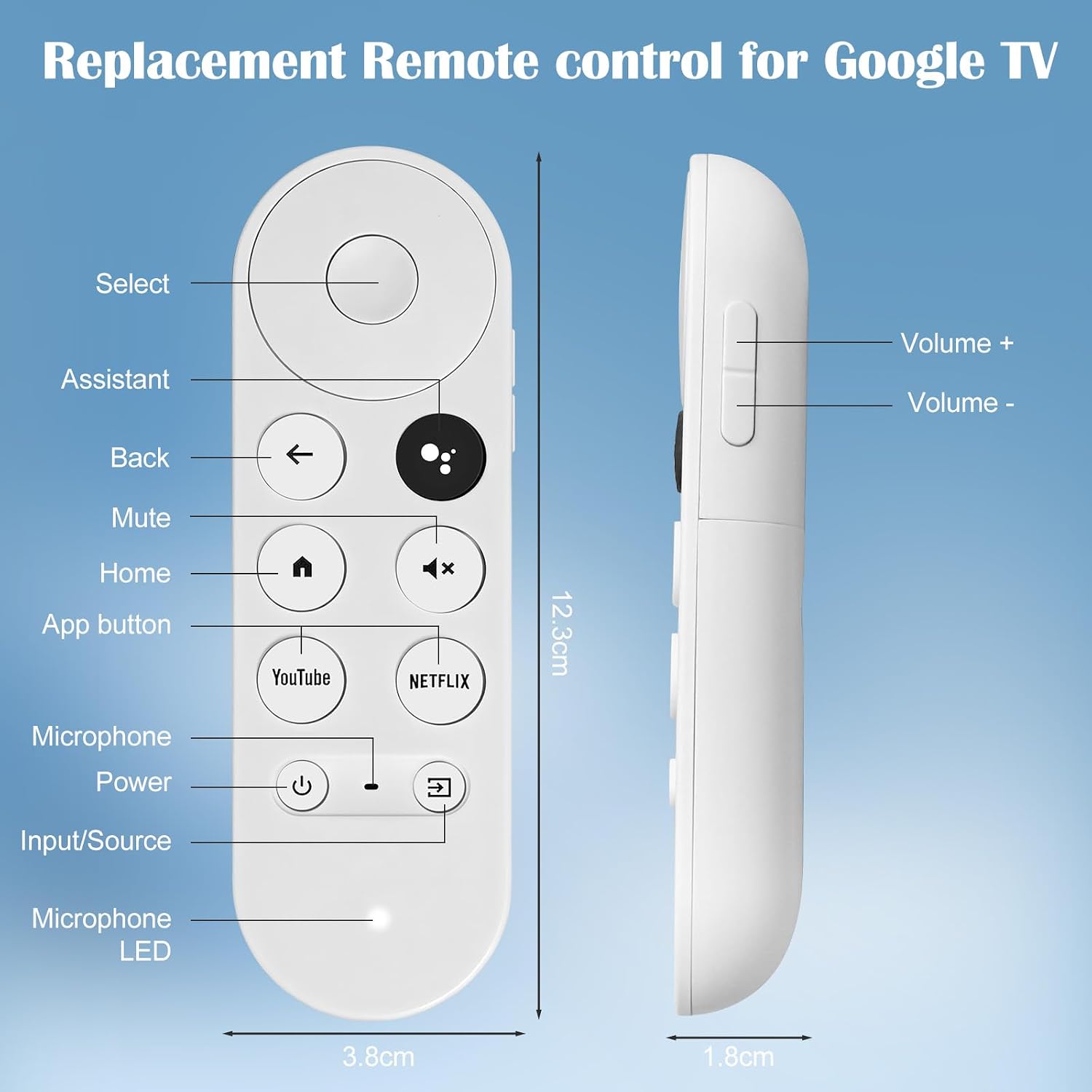 Detalle de Replacement Voice Remote for Chromecast 4K