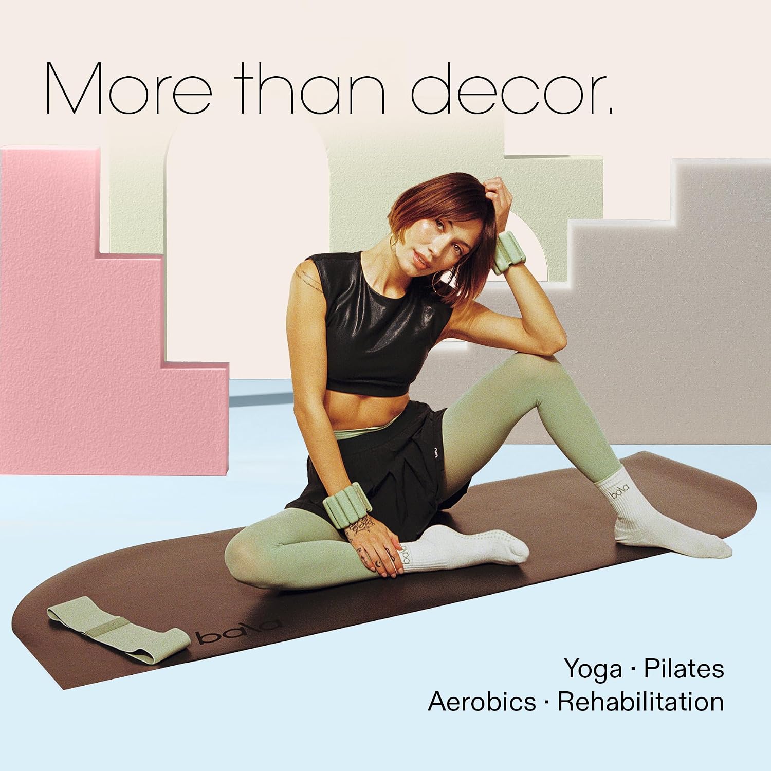 Detalle de Bala Yoga Mat Non‑Slip Exercise Mat for Home 🧘♀