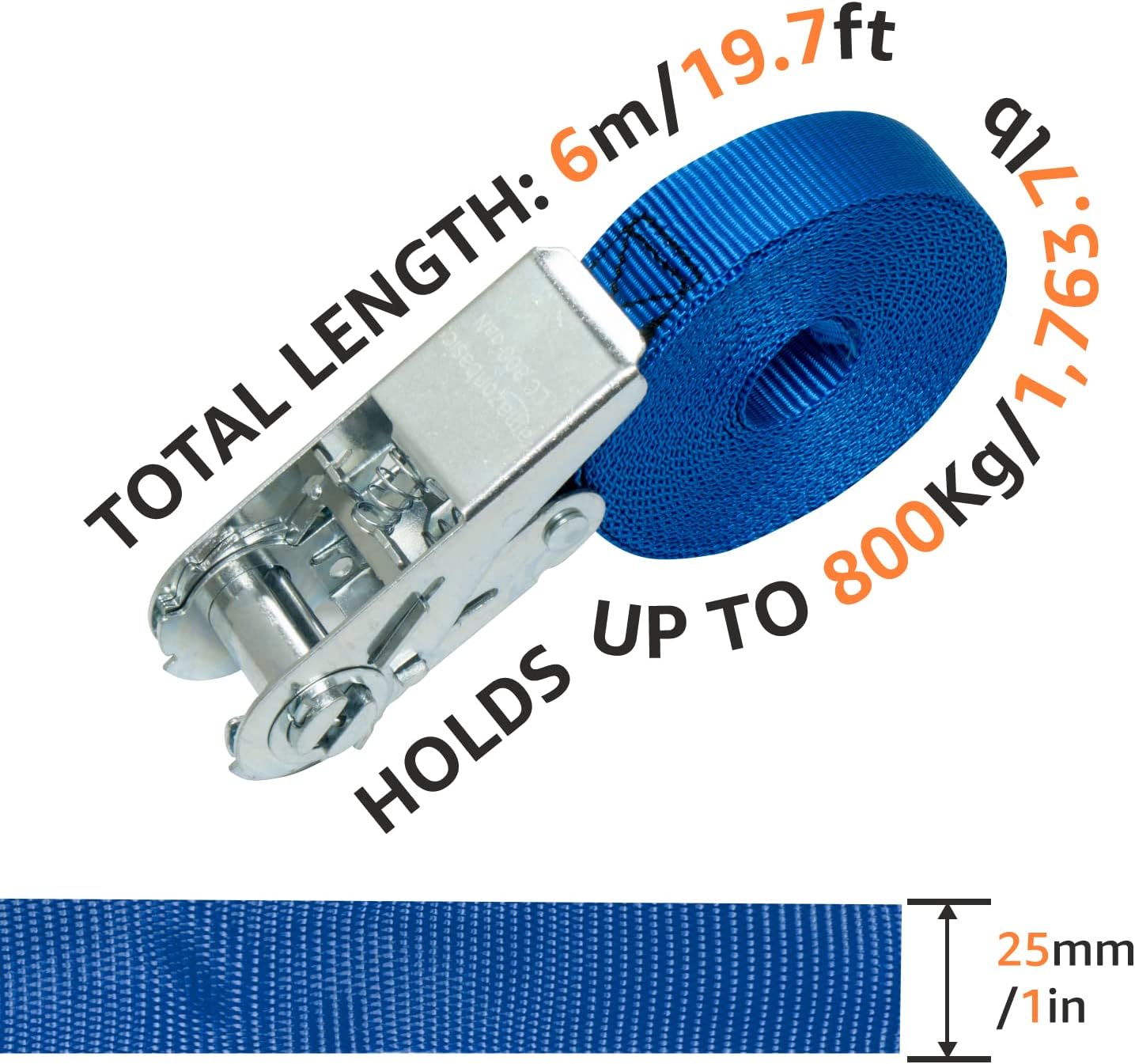 Thumbnail 1 de Amazon Basics 10-pack Ratchet Lashing Straps 6 m, 800 kg