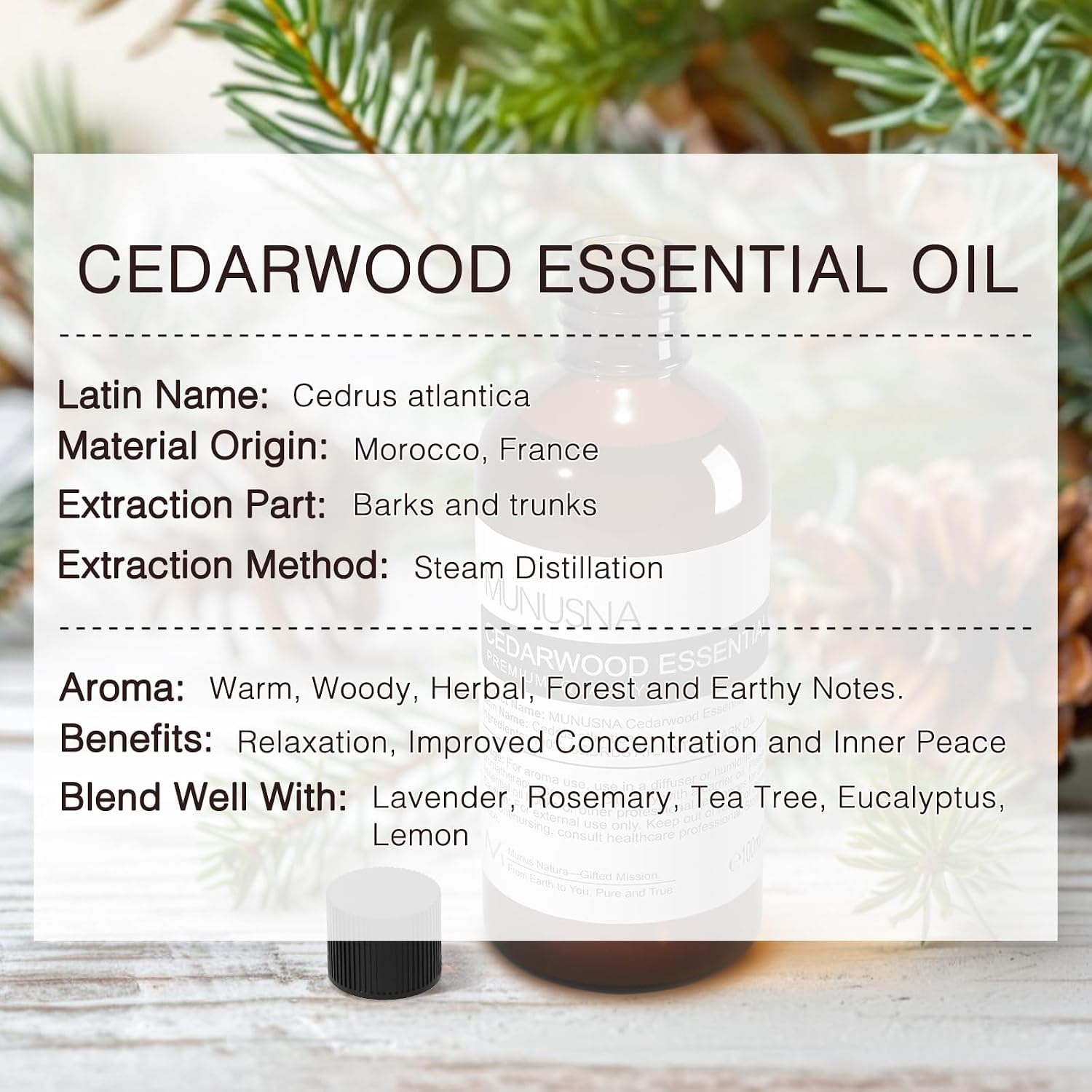 Thumbnail 1 de MUNUSNA Cedarwood Essential Oil