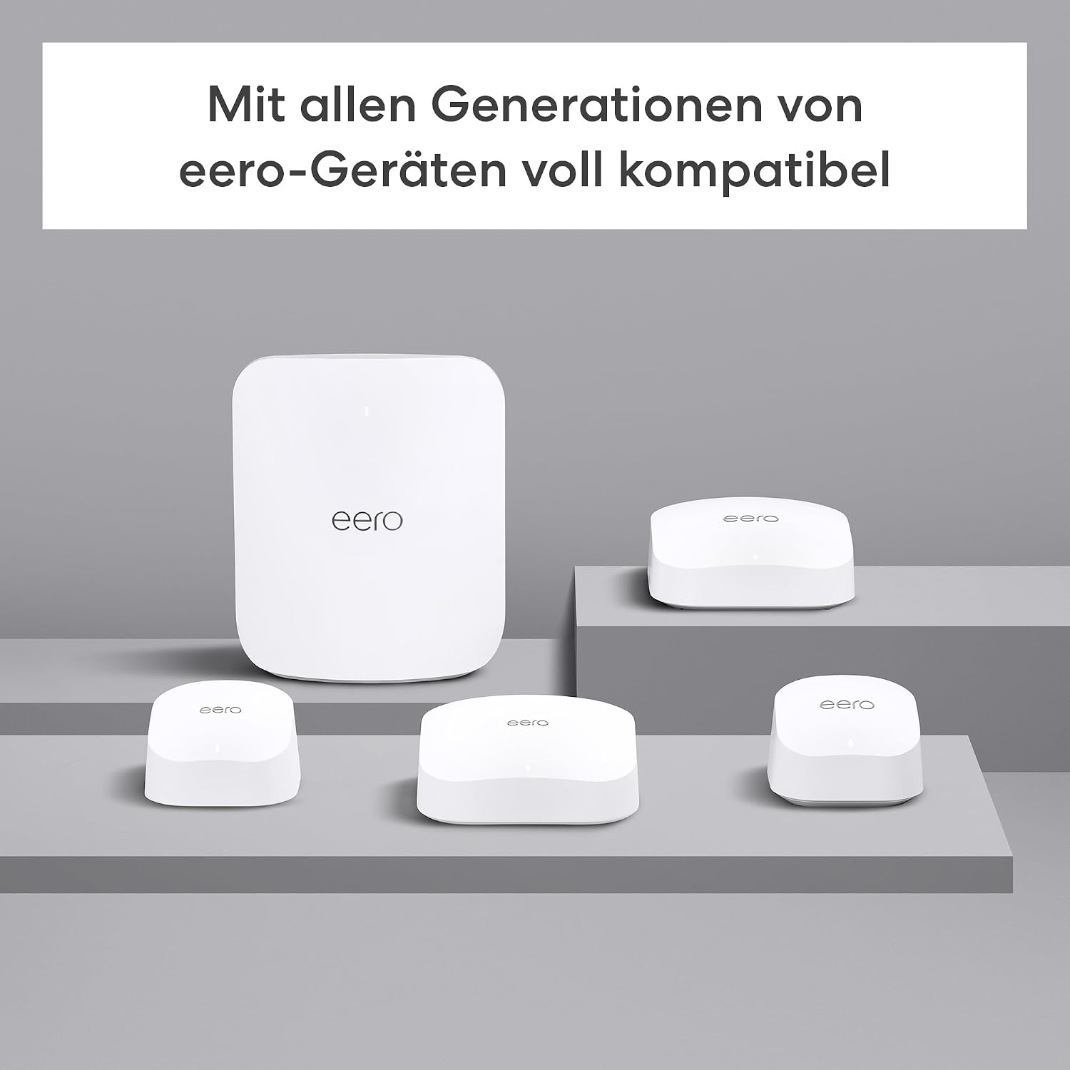 Thumbnail 5 de Amazon eero 7 Mesh-WLAN-Router (neueste Version) im Doppelpack – Wi‑Fi 7 bis zu 2,5 Gbit/s, Reichweite bis 380 m²
