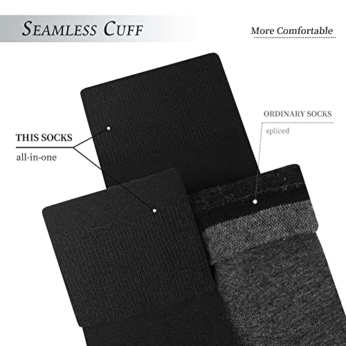 Thumbnail 3 de DarkCom Men's Smart Dress Socks (6 Pairs, Black) – Seamless Comfort for All Day Wear