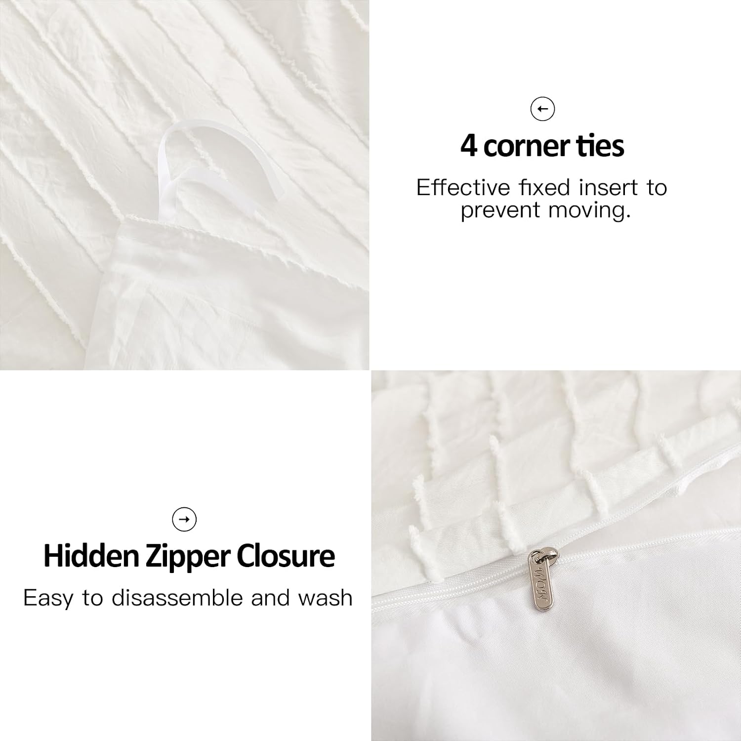 Thumbnail 3 de DJY White Bedding Set Double Size
