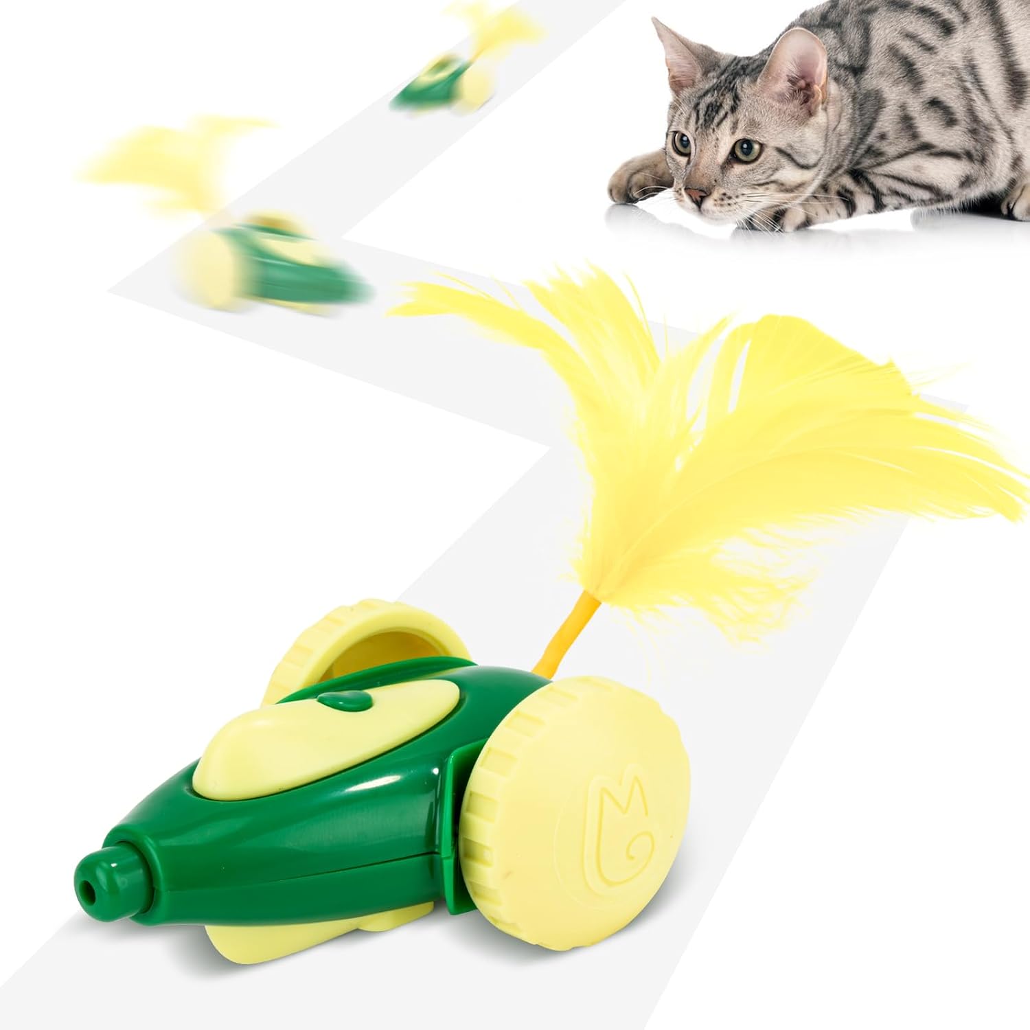 Thumbnail 6 de Migipaws Interaktives Katzenspielzeug – Elektrische Maus mit Federn, wiederaufladbar