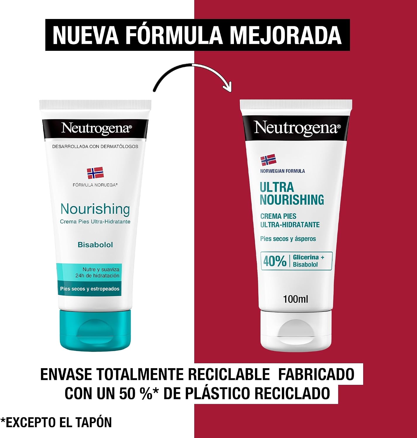 Thumbnail 6 de Neutrogena Fórmula Noruega Crema Pies Ultra Hidratante (2 x 100 ml) para pies secos