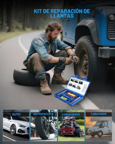 Thumbnail 6 de Beanewone Kit Antipinchazos para Coche: 10 tiras, sonda en T y estuche para reparaciones rápidas