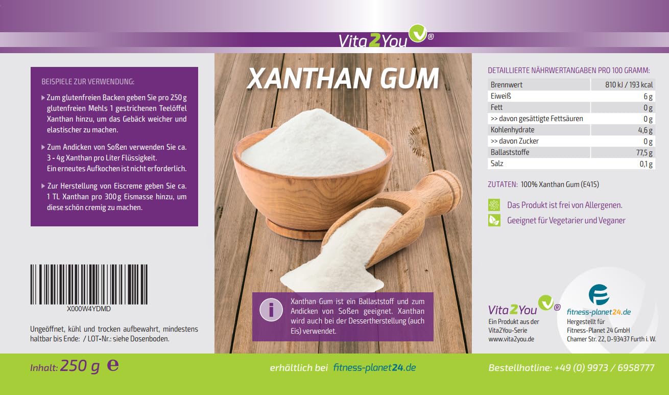 Detalle 2 de Vita2You Xanthan Gum 250g đź§‚
