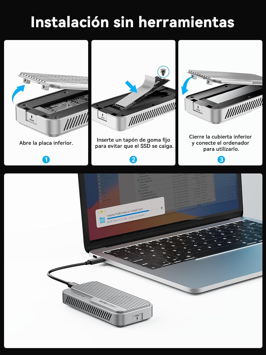 Thumbnail 6 de ACASIS TB501Pro-SL 80Gbps NVMe enclosure