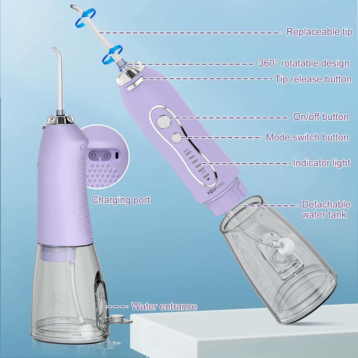 Thumbnail 4 de H2ofloss Cordless Oral Irrigator 300ML 💧📲