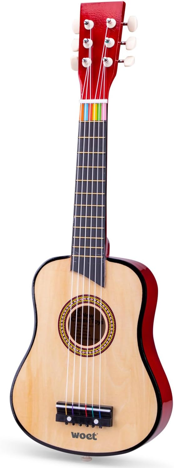 Detalle 2 de New Classic Toys 10304 – drewniana gitara-zabawka dla dzieci od 3 lat