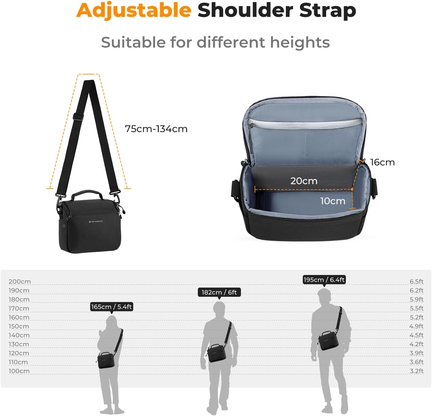Thumbnail 5 de K&F CONCEPT Camera Sling Bag Small crossbody camera bag