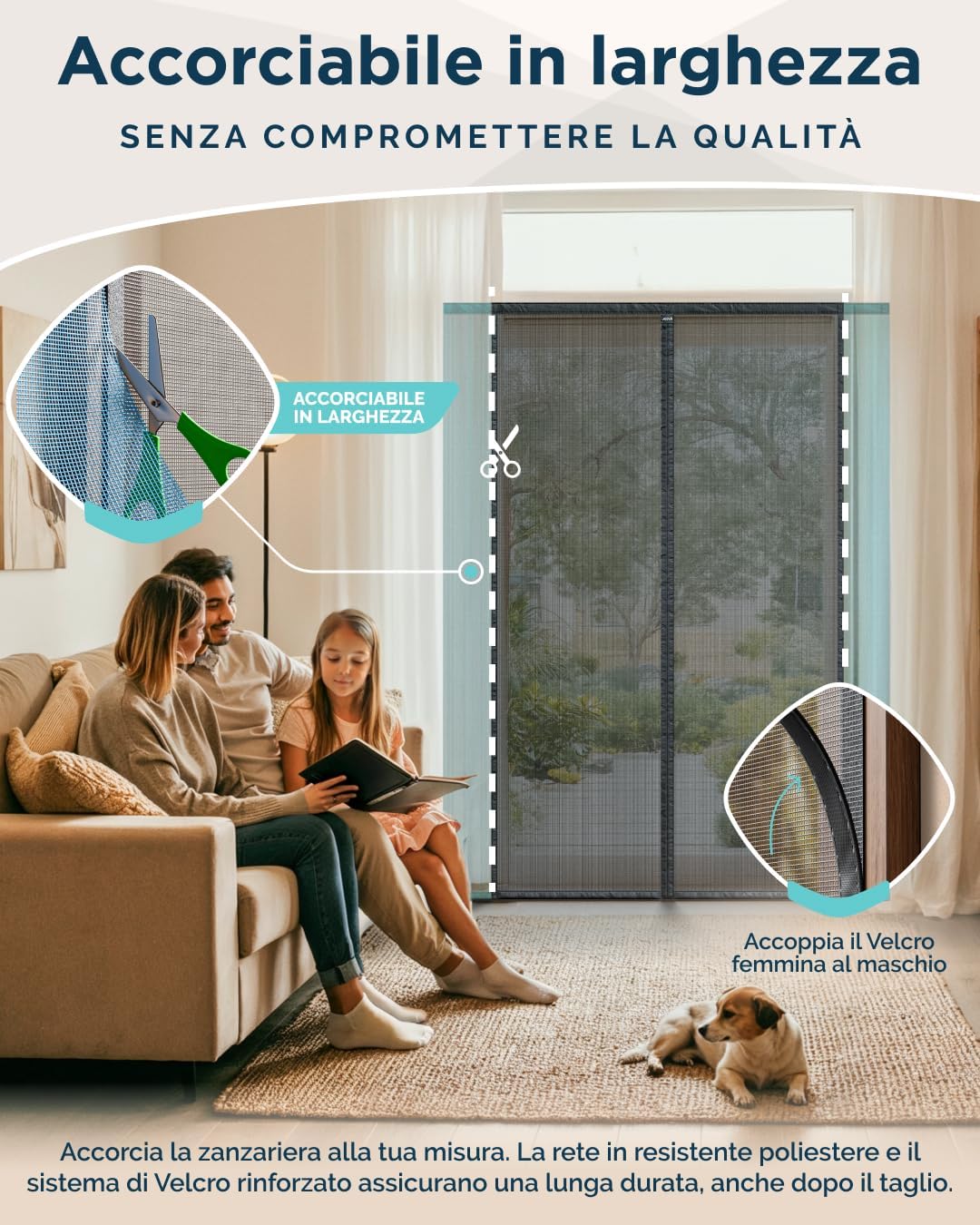 Detalle 2 de ARCOL Zanzariera Magnetica porta 155x260 cm