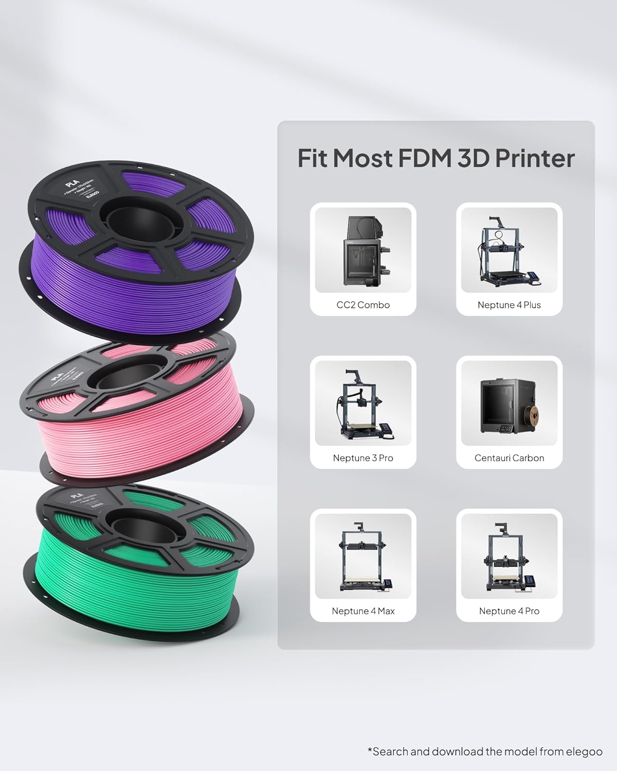 Thumbnail 6 de ELEGOO PLA Filament 1.75mm Neon Green 1kg for 3D Printing