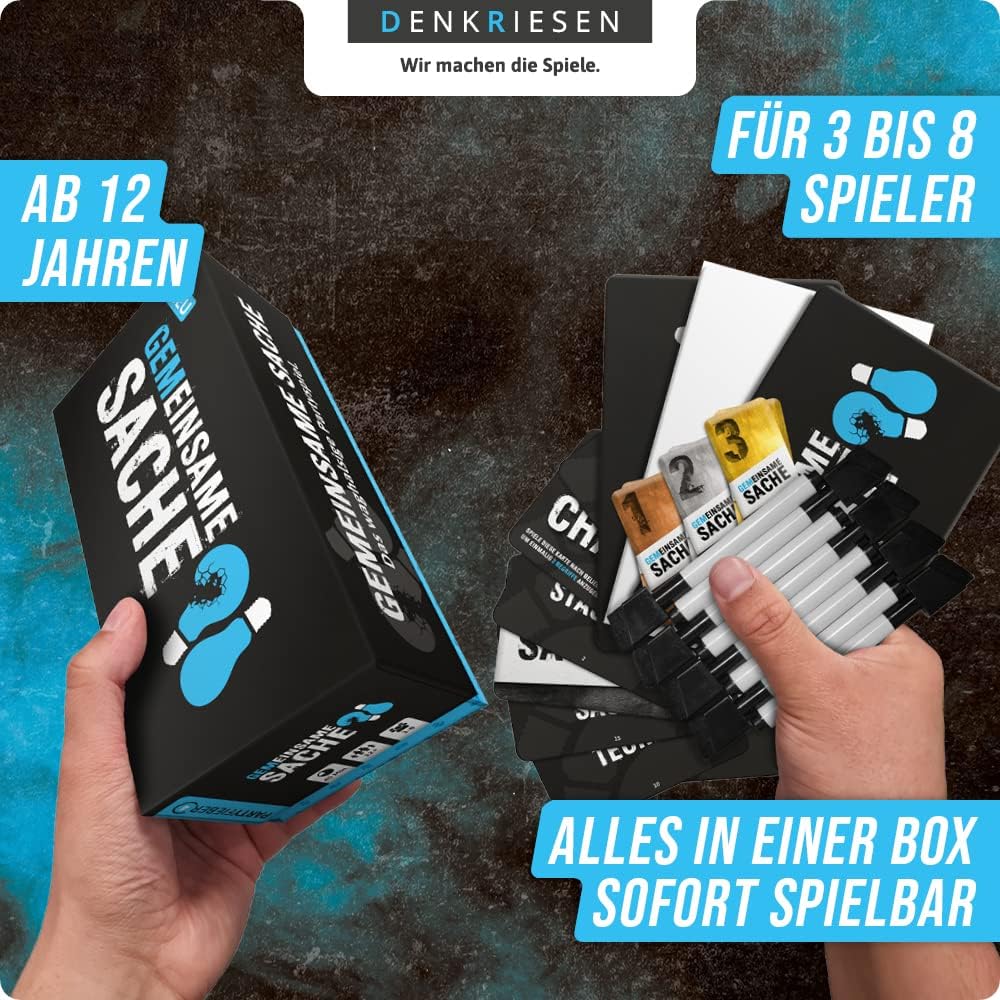 Thumbnail 1 de DENKRIESEN PARTYFIEBER „GEMEINSAME SACHE“ Partyspiel mit Überraschungseffekt (120 Wettchips, 300 Karten)