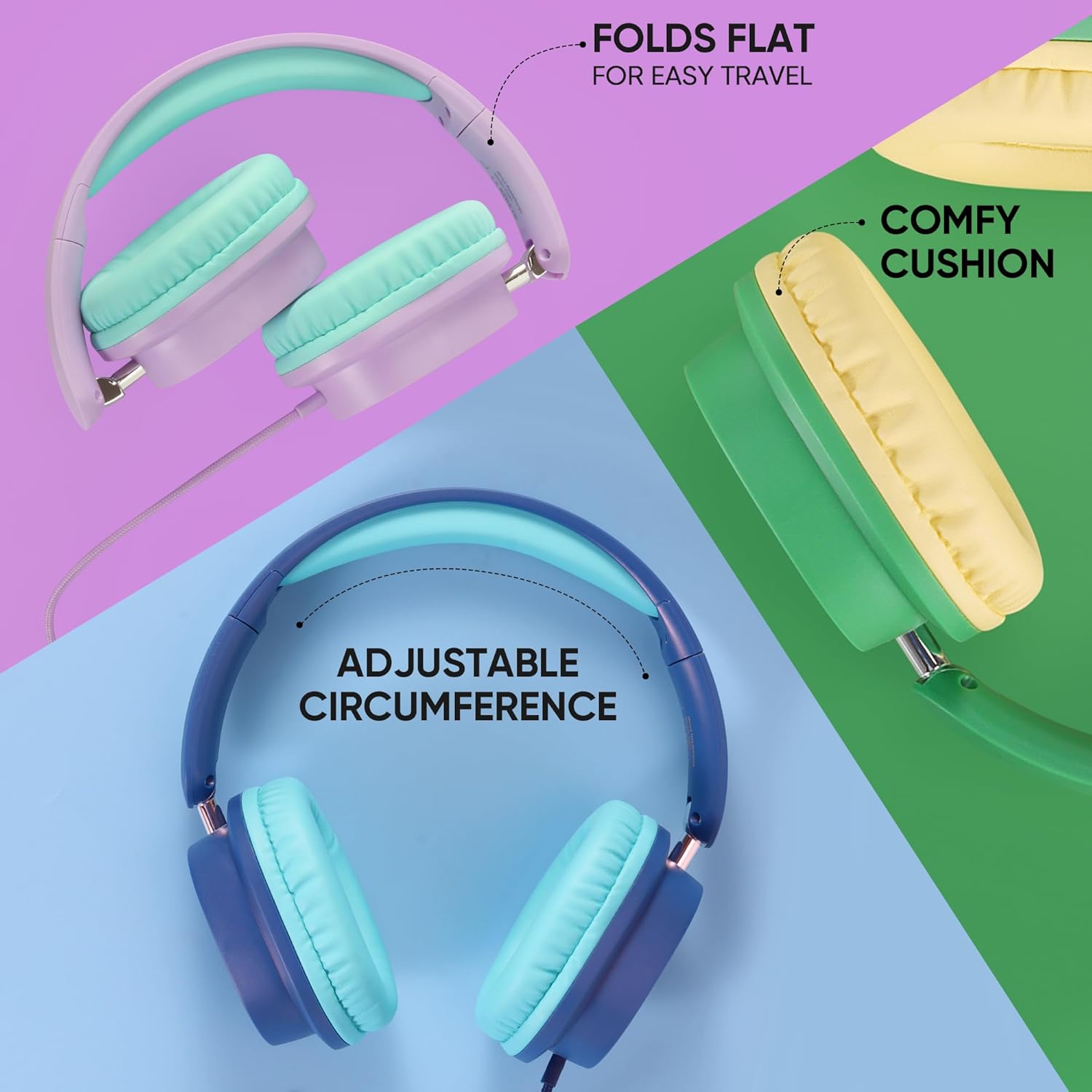 Detalle 1 de A+ Scholars Kids Headphones 5 Pack, 3.5mm