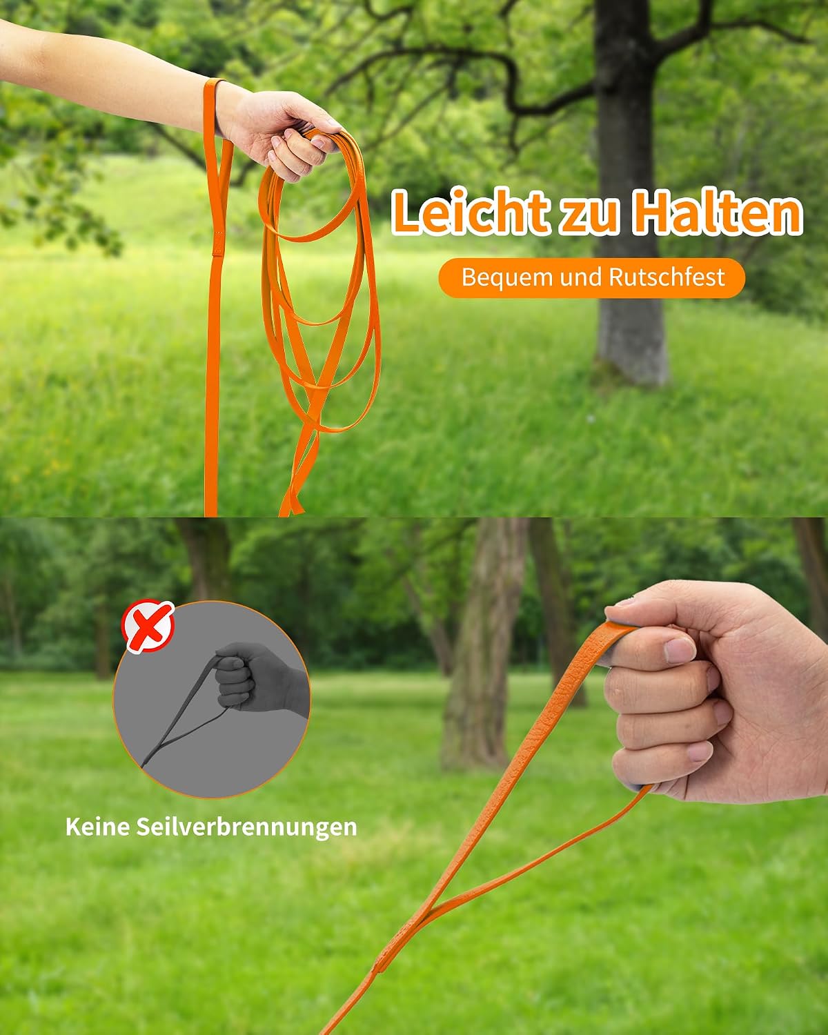 Thumbnail 4 de Toozey Schleppleine Hund 5–20 m Neon Orange