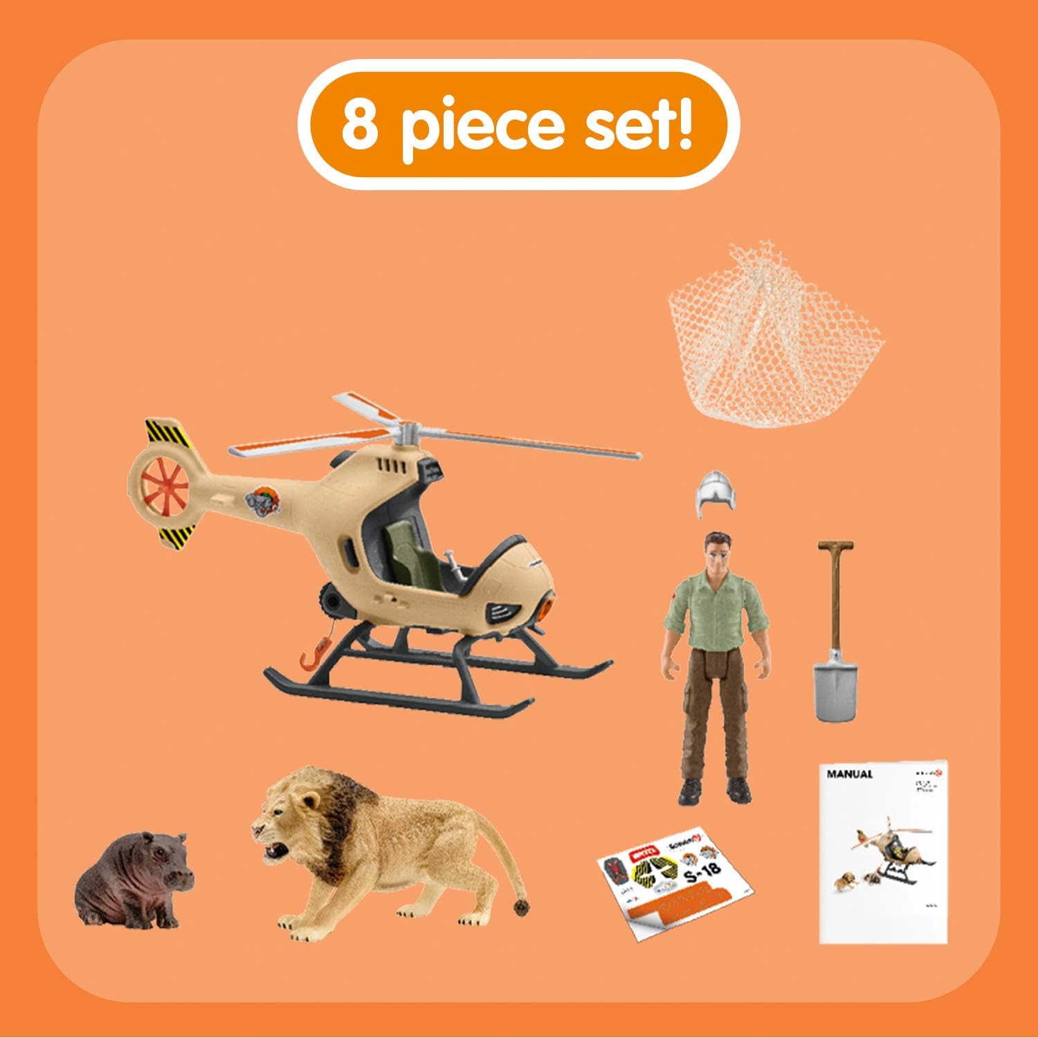 Thumbnail 3 de Schleich 42476 helikopter ratowniczy dla zwierząt Wild Life z ruchomymi łopatami