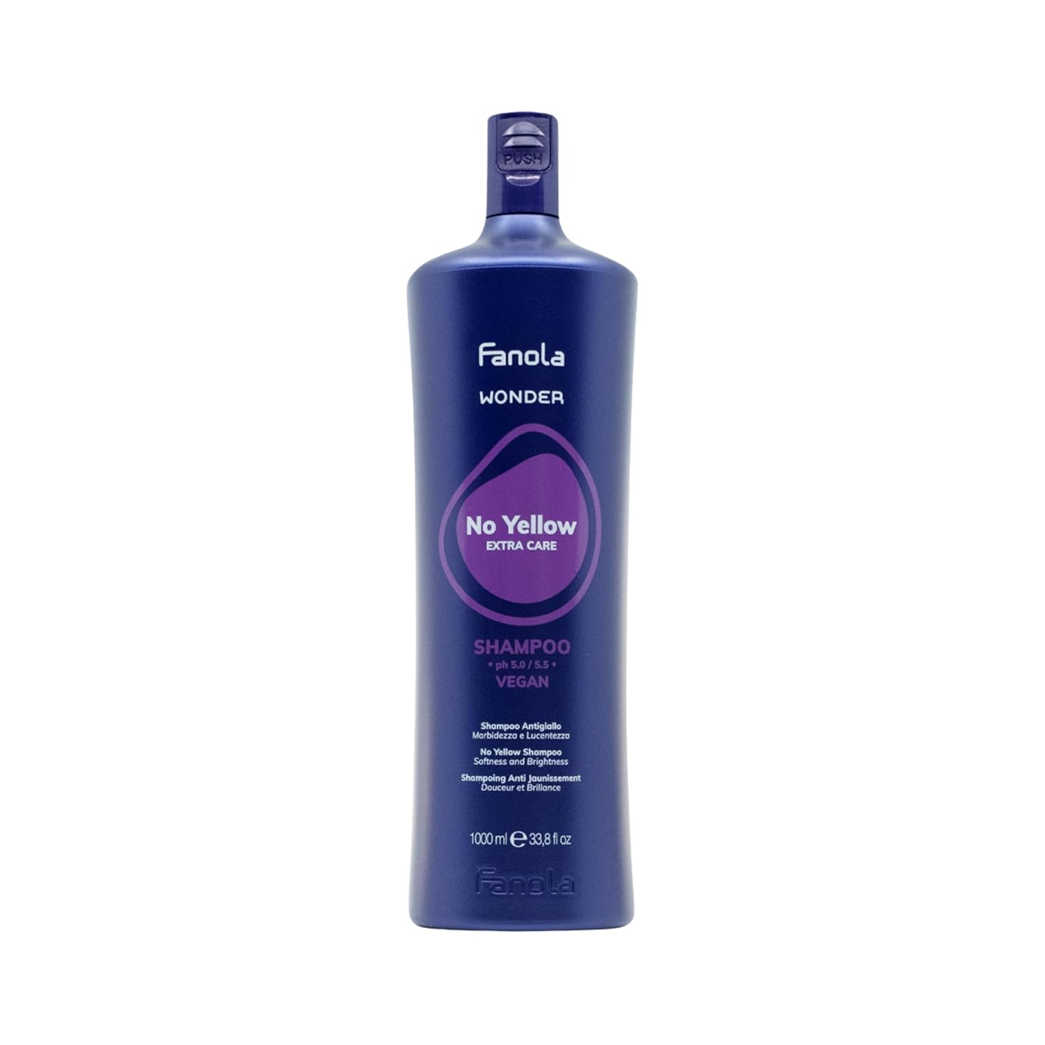 Detalle de Fanola Wonder No Yellow – Anti-Gelbstich-Shampoo, 1000 ml