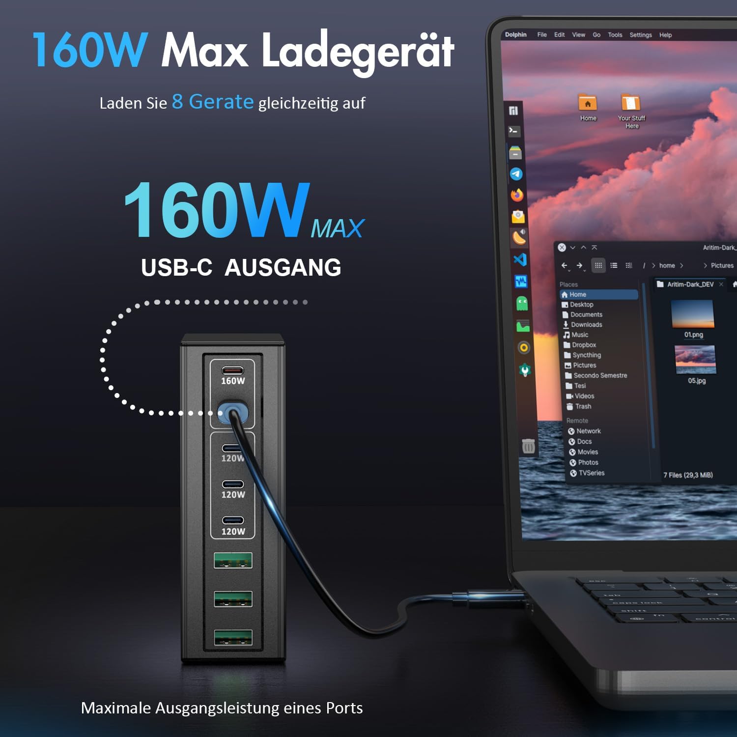 Detalle 2 de FNITAER 720W USB C Ladegerät