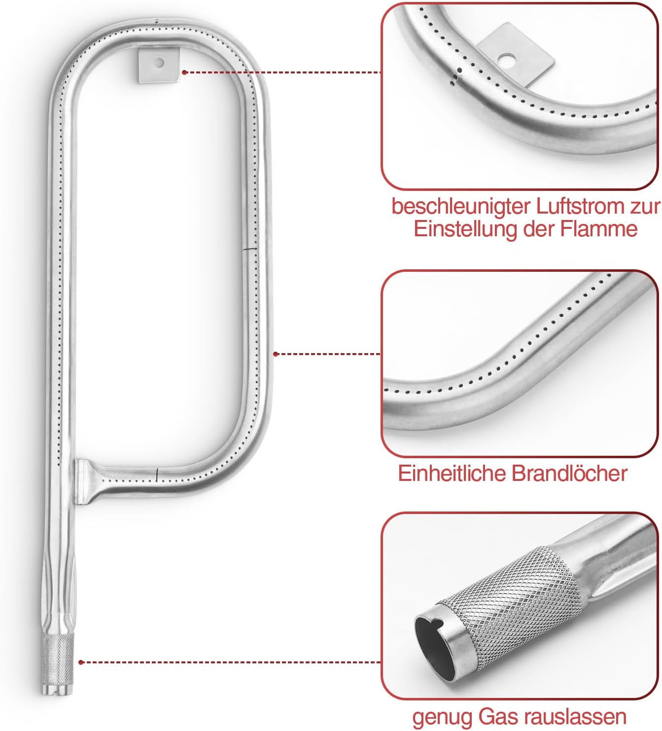 Detalle 1 de Weber Q100 Brenner 43,2 cm Edelstahl