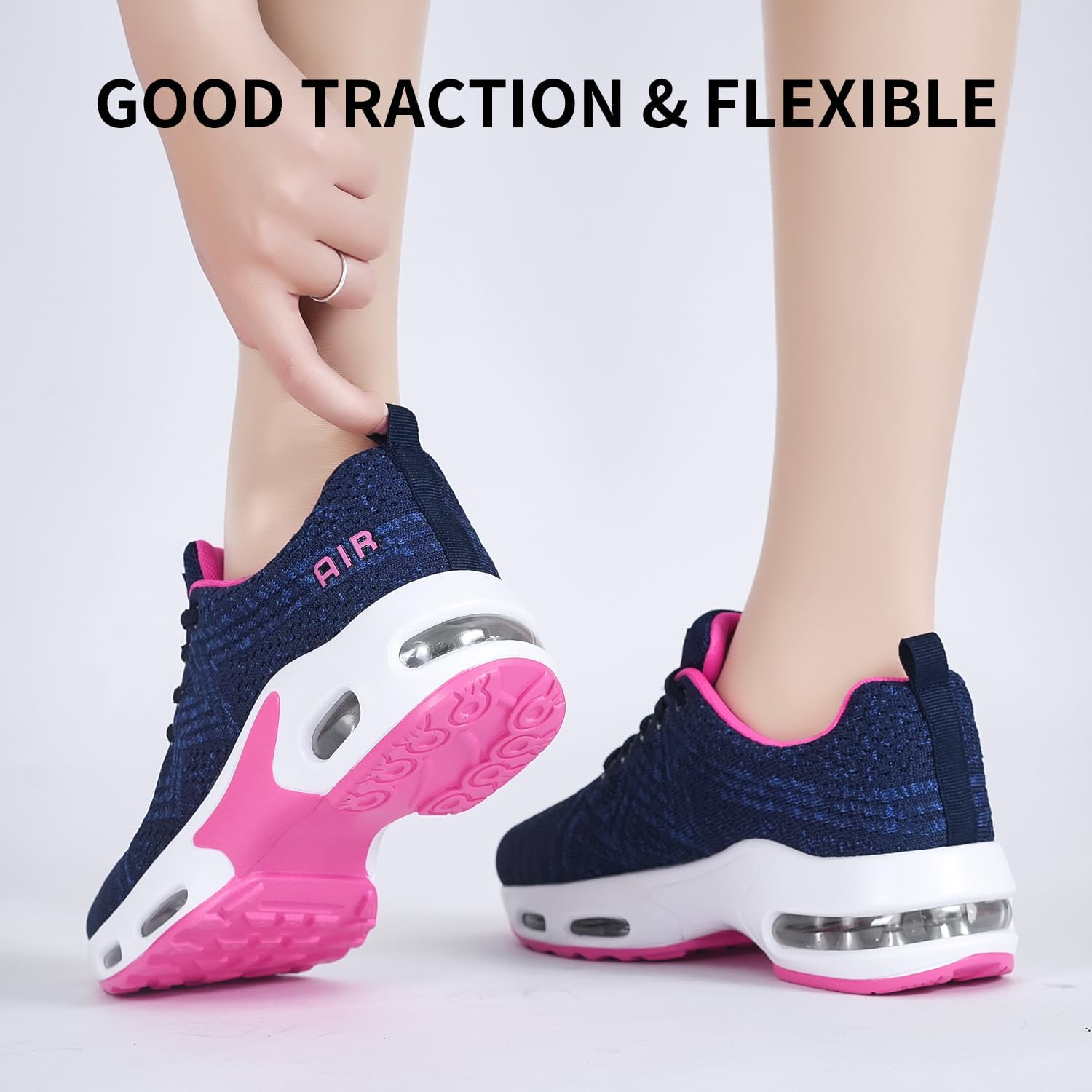 Detalle 2 de Mjxwem Women Trainers: Air Cushion Running Shoes with Memory Foam Arch Support